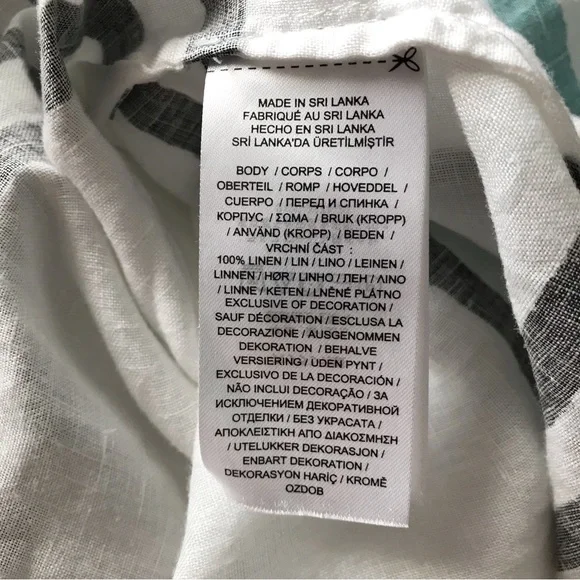 Lauren Ralph Lauren Striped Linen Tunic Top Size 2X White Band Collar Relax Fit - Picture 10 of 15